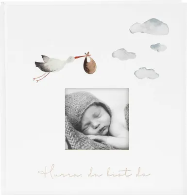 Produktbild von Goldbuch Hurra-Du bist da! 30x31 60 weiße Seiten Babyalbum  15474
