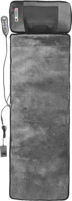 Image de Tapis de massage pour tout le corps - 9 vitesses - Fonction de chauffage - Revêtement en veloursPolyuréthane- Gris - Pour la relaxation