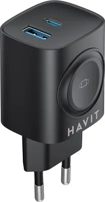 Produktbild von Havit 6939119081065, Drinnen, Kabelloses Aufladen, Schwarz