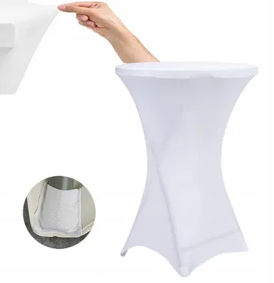 Produktbild von Elastische Tischdecke Weiss Für Cocktailtisch Fi80 H:110Cm