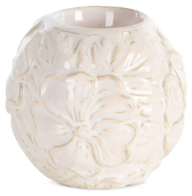 Zdjęcie produktu dla Świecznik dekoracyjny ceramiczny NAIRA 10 cm kremowy komplet 2 szt
