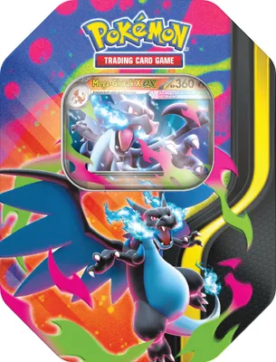 Produktbild von Pokémon|Amigo Pokémon-Sammelkartenspiel: Tin-Box Mega-Glurak: Mega-Glurak X