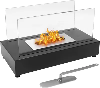 Image de Brasero - Cheminée d'intérieur à bioéthanol - Portable - Moderne - Noir