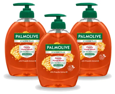 Zdjęcie produktu dla 3 sztuki mydła do rąk Palmolive Hygiene Plus Family, pojemność 300 ml - zestaw ekonomiczny