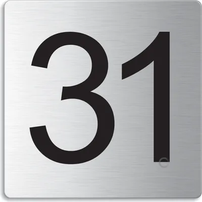 Produktbild von Türnummer I Zimmernummer I EdeIstahI TürschiId "31" I 85x85 mm I Nr.48331