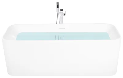 Produktbild von BELIANI Freistehende Badewanne Weiß Acryl 170 x 70 cm Rechteckig mit Überlaufsystem Modernes Design Badezimmer