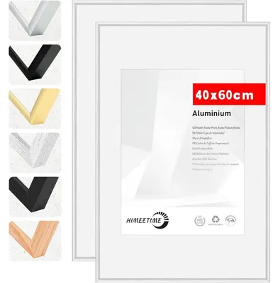 Immagine prodotto di Cornici per foto 40x60 cm, colore argento, metallo, set da 2