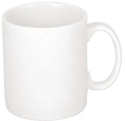 12 Porzellanmokken 280 ml, weiß, mikrowellengeeignet, stapelbar