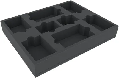 Produktbild von 50 mm Schaumstoffeinlage mit 8 Fächern für Karten und Miniaturen