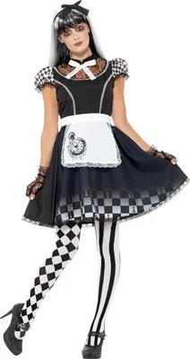 Produktbild von Smiffys - Kostüm ‘” ’Alice“ - Damen SM2415 (XL) (Schwarz/Weiß)