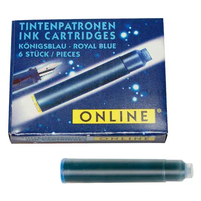Immagine prodotto di ONLINE® 17113/12 6x Tintenpatronen für Füller königsblau
