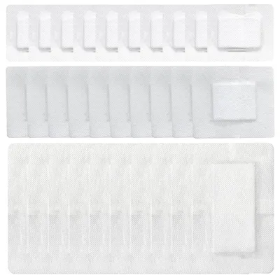 Immagine prodotto di Cerotti per ferite, confezione grande da 30 pezzi, disponibili in 3 dimensioni (6x7, 10x10, 10x15 cm), traspiranti e adatti alla pelle