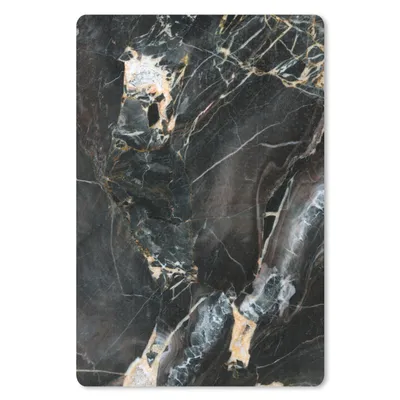 Produktbild von MuchoWow® Mauspad Mousepad Marmor - Schwarz - Gold - Muster 40x60 cm - Mousepads - Maus Mat - Pad - Mausunterlage - Schreibtisch Accesoire
