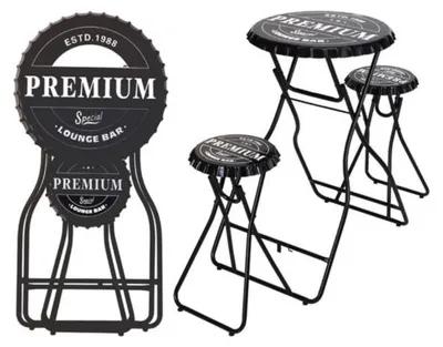 Productafbeelding van Countryfield Klaptafel Met Barkrukken 146 Cm