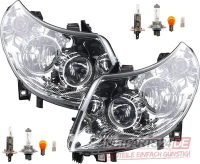 Produktbild von Johns, Scheinwerfer passend für Fiat Ducato Satz + Leuchtmittel Links Rechts 2006-2010 1340664080 6208A5 1340663080 6206A5