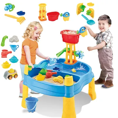 Obrázok produktu pre WOOPIE Stolík na vodu 2v1, pieskovisko, mlynček – akčná ponuka.