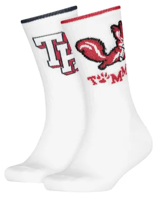 Produktbild von Tommy Hilfiger 2-Pack Logo Socks, Weiß, Kind, 2 Stück(e), Baumwolle, Elasthan, Nylon