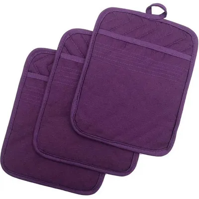 Obrázek produktu pro Chňapky na hrnce, 3 kusy, žáruvzdorné, s kapsou, 7 x 9 palců