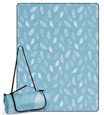 Produktbild von Picknickdecke wasserdicht XXL 300x200 cm Blau Sandfrei Isolierend Waschbar