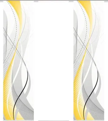 Produktbild von Schiebegardine Digitaldruck Carlisle gelb 3er-Set 60x245 cm