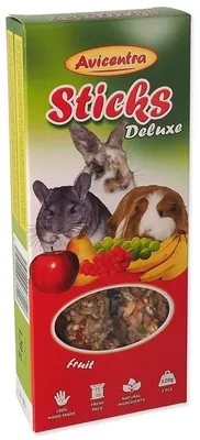 Imagen del producto de Avicentra, palitos para roedores grandes, sabor a fruta, paquete de 2 unidades