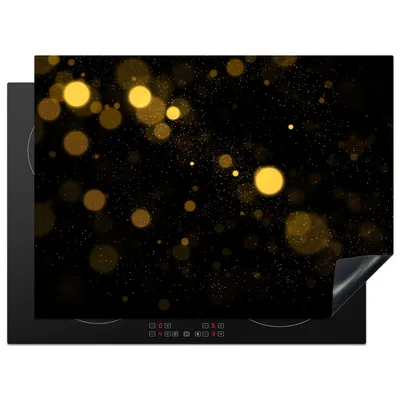 Produktbild von KitchenYeah© Herdabdeckplatte Gold - Abstrakt - Luxus - Schwarz , 70x52cm, Küche Deko, Glaskeramikkochfeld Herdabdeckung, Abdeckplatte fùr Kochfeld