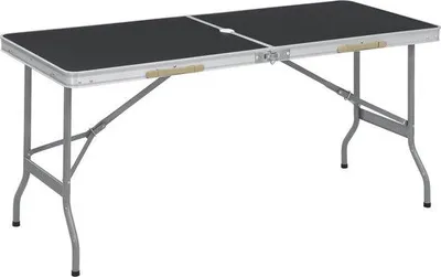 Image de Table de camping pliable noire pour l'extérieur