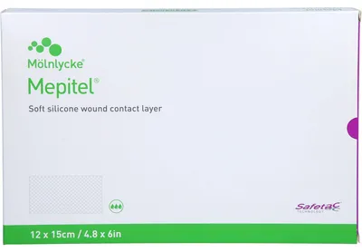Obrázok produktu pre Silikónový obväz Mepitel 12 x 15 cm sterilný, 5 ks obväzov