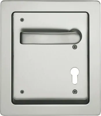 Produktbild von FSB Turnhallenmuschel 200 x 230 mm links, PZ 72, VK 9mm, Turnhallen Einlassgriff für feuerhemmende Türen, Edelstahl