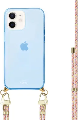 Produktbild von Rainbow Vibes Cord Hülle Blue  - Kompatibel mit iPhone 12