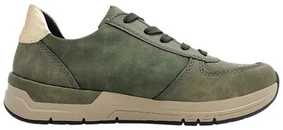 Imagen del producto de Zapatos deportivos para mujer Rieker, con cordones, color verde, para uso diario