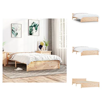 Produktbild von vidaXL Massivholzbett 135x190 cm -  Betten & Bettgestelle
