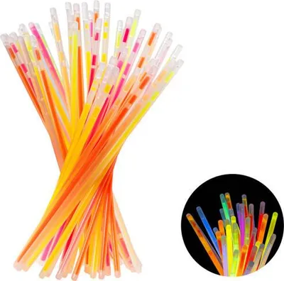 Immagine prodotto di Bastoncini luminosi, assortiti in vari colori, 20 cm, con connettori (1 confezione / 100 pezzi)