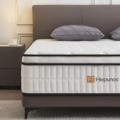 Productafbeelding van Hiepunos matras, 90x190 cm, 26 cm hoog, pocketveringmatras, hardheid H3,7