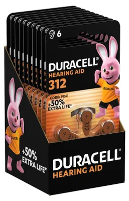 Immagine prodotto di Batterie Duracell per apparecchi acustici, tipo 312 (confezione da 60)