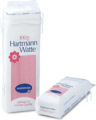 Produktbild von Hartmann Watte aus 100% Baumwolle - verschiedene Gren - 200 g