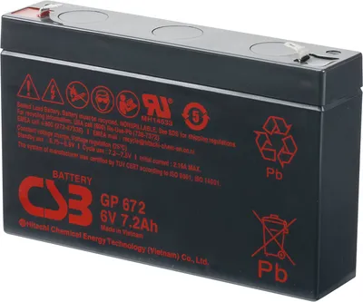 Produktbild von CSB Standby Bleiakku GP672 6V 7,2Ah