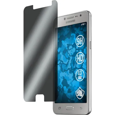 Produktbild von 2er-Pack PhoneNatic Glas-Folie Privacy  kompatibel mit Samsung Galaxy Grand Prime Plus - Panzerglas für Galaxy Grand Prime Plus