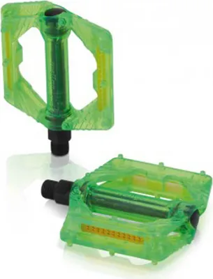 Produktbild von XLC Plattform-Pedal PD-M16, grün/transparent (1 Paar)