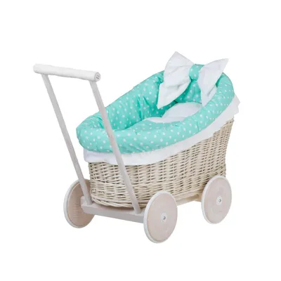 Produktbild von LUNA Puppenwagen aus Weide 48X28 H26/47 Cm