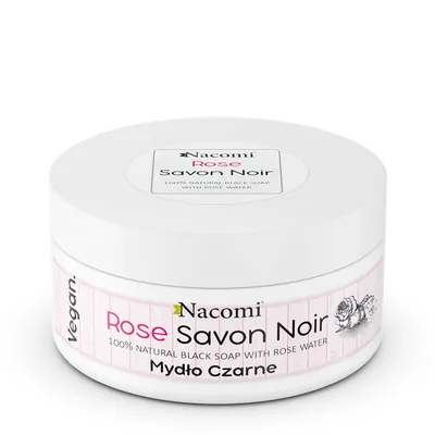 Produktbild von Nacomi Schwarze Seife mit Rosenwasser, 125g