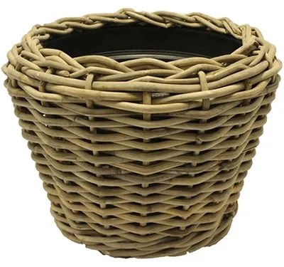 Obrázok produktu pre VAN DER LEEDEN DRYPOT® ratanový kvetináč sivý Ø 68 cm - Koše Sylt