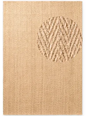Image de Tapis en jute Villeroy & Boch, modèle Mirabelle, couleur or naturel, tissé à la main, robuste