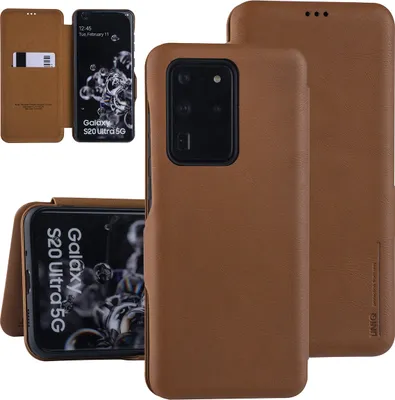 Produktbild von Samsung Galaxy S20 Ultra Light Brown Book type case - Card Holder