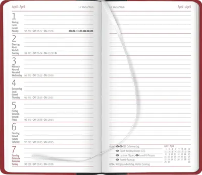 Produktbild von Taschenkalender Premium Fire schwarz-rot 2024 - Büro-Kalender 9x15,6 cm - 1 Woche 2 Seiten - 128 Seiten - mit weichem Tucson-Einband - Alpha Edition