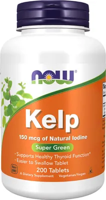 Obrázek produktu pro Kelp 150 mcg 200 rostlinných tablet Now Foods