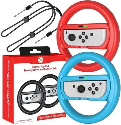 Produktbild von Kompatibel mit zwei Lenkrädern für die Switch "Mario Kart", Zubehör Nintendo, Kompatibel mit Nintendo-Controllern (ohne Konsole und Controller)