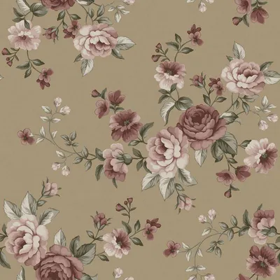 Obrázok produktu pre Borastapeter Tapeta hnedé kvety - 660618 - 53 cm x 10,05 m
