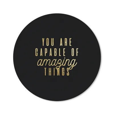 Produktbild von MuchoWow® Mauspad Mousepad Zitate - Selbstvertrauen - Gold - Schwarz 40x40 cm - Mousepads - Maus Mat - Pad - Mausunterlage - Schreibtisch Accessoires