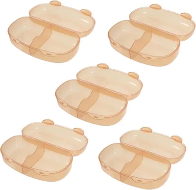 Productafbeelding van 5 Stuks Draagbare Fopspeenhoes Met Deksel Fopspeenopslag Voor Babys Gemakkelijk Schoon Te Maken En